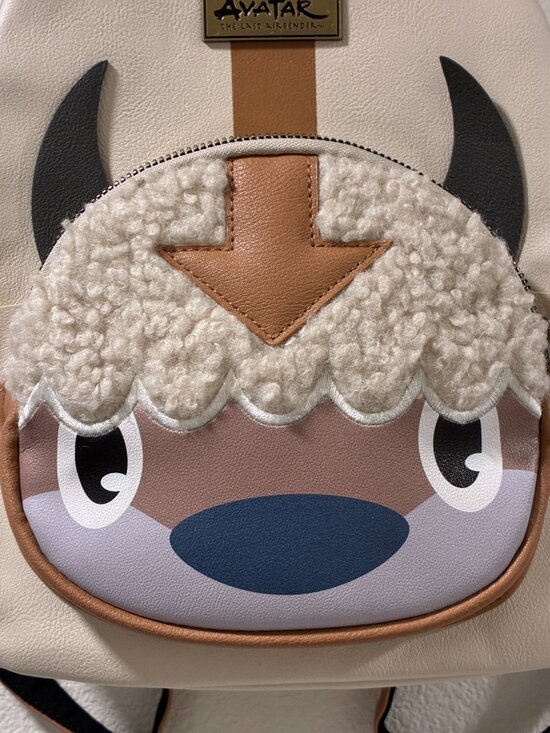 BIOWORLD AVATAR APPA The Last Airbender Backpack Faux Leather Cream/Tan NEW